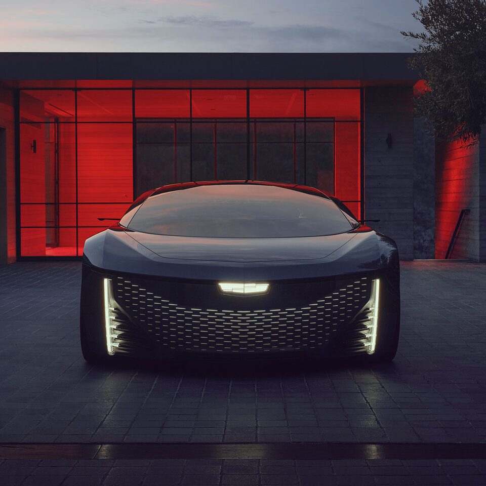 Vue avant du VÉ autonome Cadillac InnerSpace.