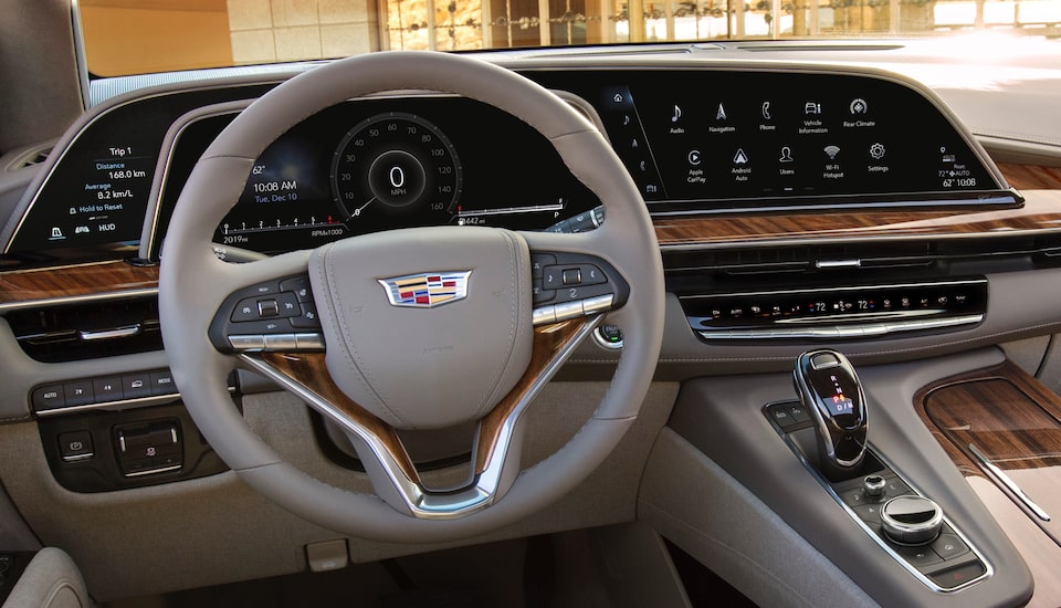 2021 Cadillac Escalade steering wheel.