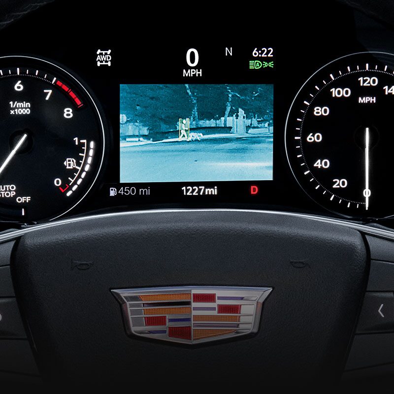 Système de vision nocturne du Cadillac XT5 2024.