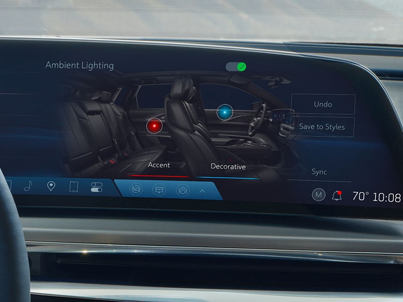 Vehicle information being displayed in the infotainment screen of the 2025 Cadillac LYRIQ.