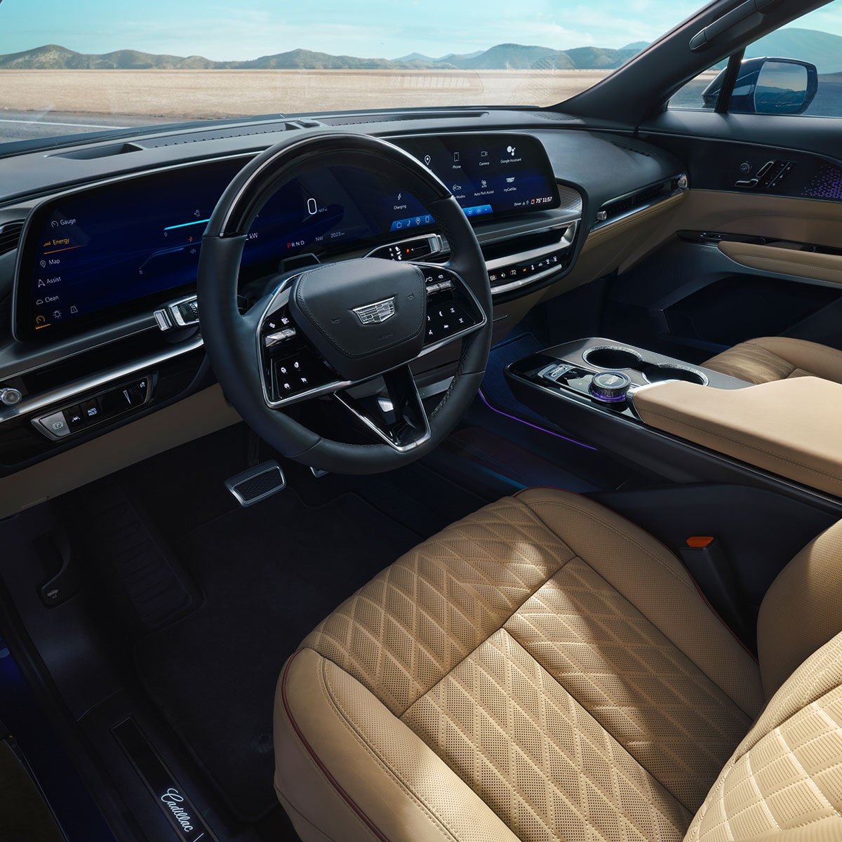 Intérieurs avant confortables de la Cadillac LYRIQ 2025.