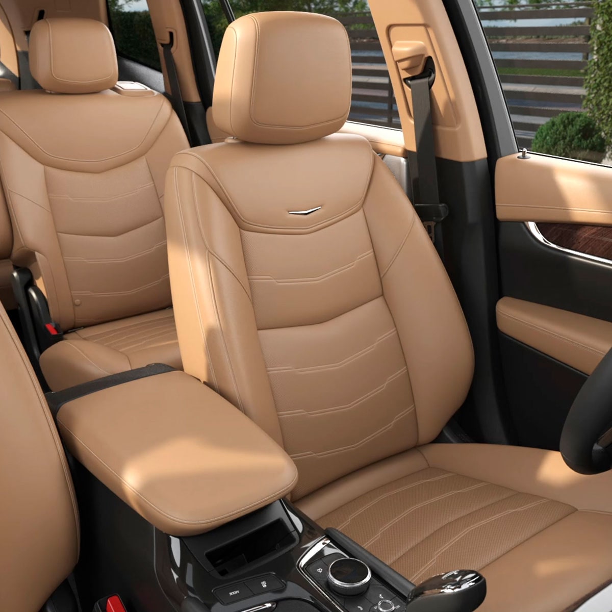L’habitacle luxueux du VUS intermédiaire 7 passagers Cadillac XT6 2025.