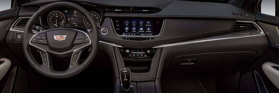 2023 XT5 front interior featuring the dashboard.