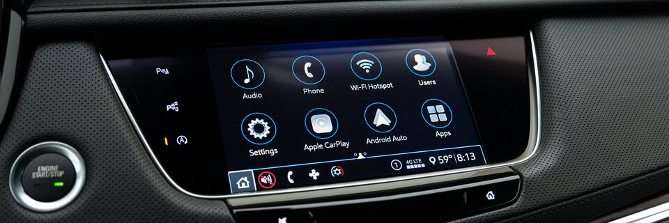 2023 Cadillac XT5 infotainment system.