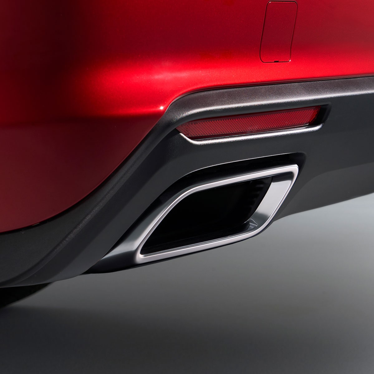 Close-up view of the gas exhaust on the 2025 Cadillac CT5.