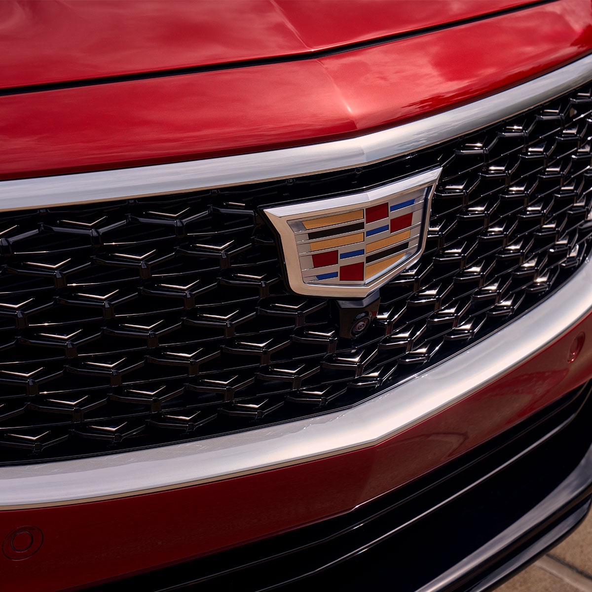 Front grille close-up of the 2025 Cadillac CT5.