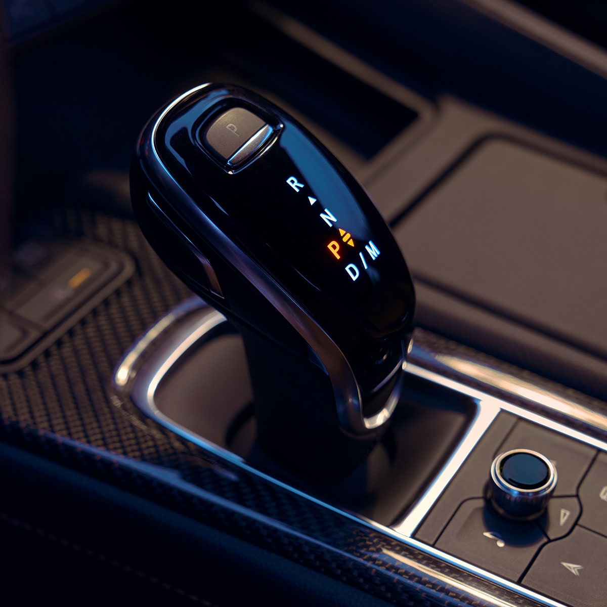 2025 Cadillac CT5 gear shifter.