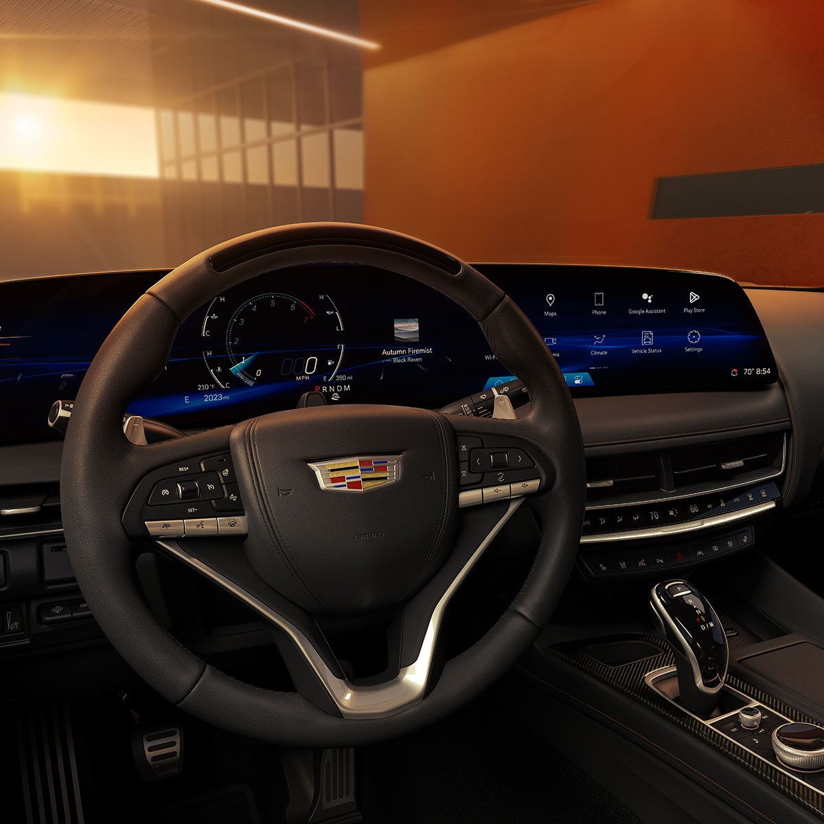 Steering wheel of the 2025 Cadillac CT5.