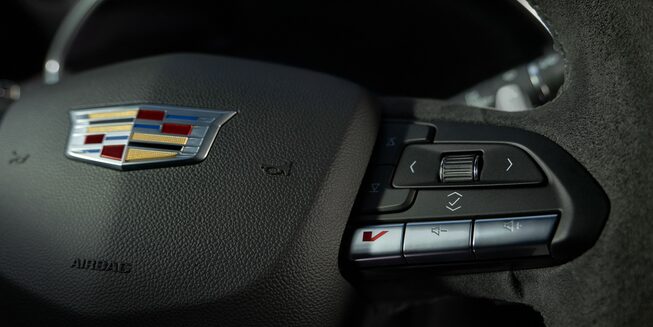2021 Cadillac CT5 steering wheel controls.