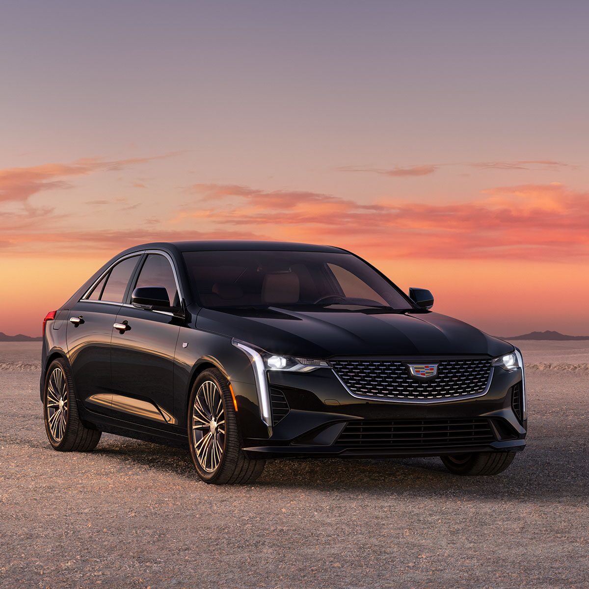 2024 Cadillac CT4 passenger-side front view.