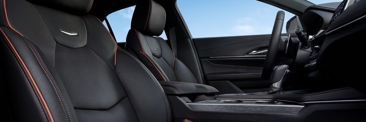 2024 Cadillac CT4 front interior seats.
