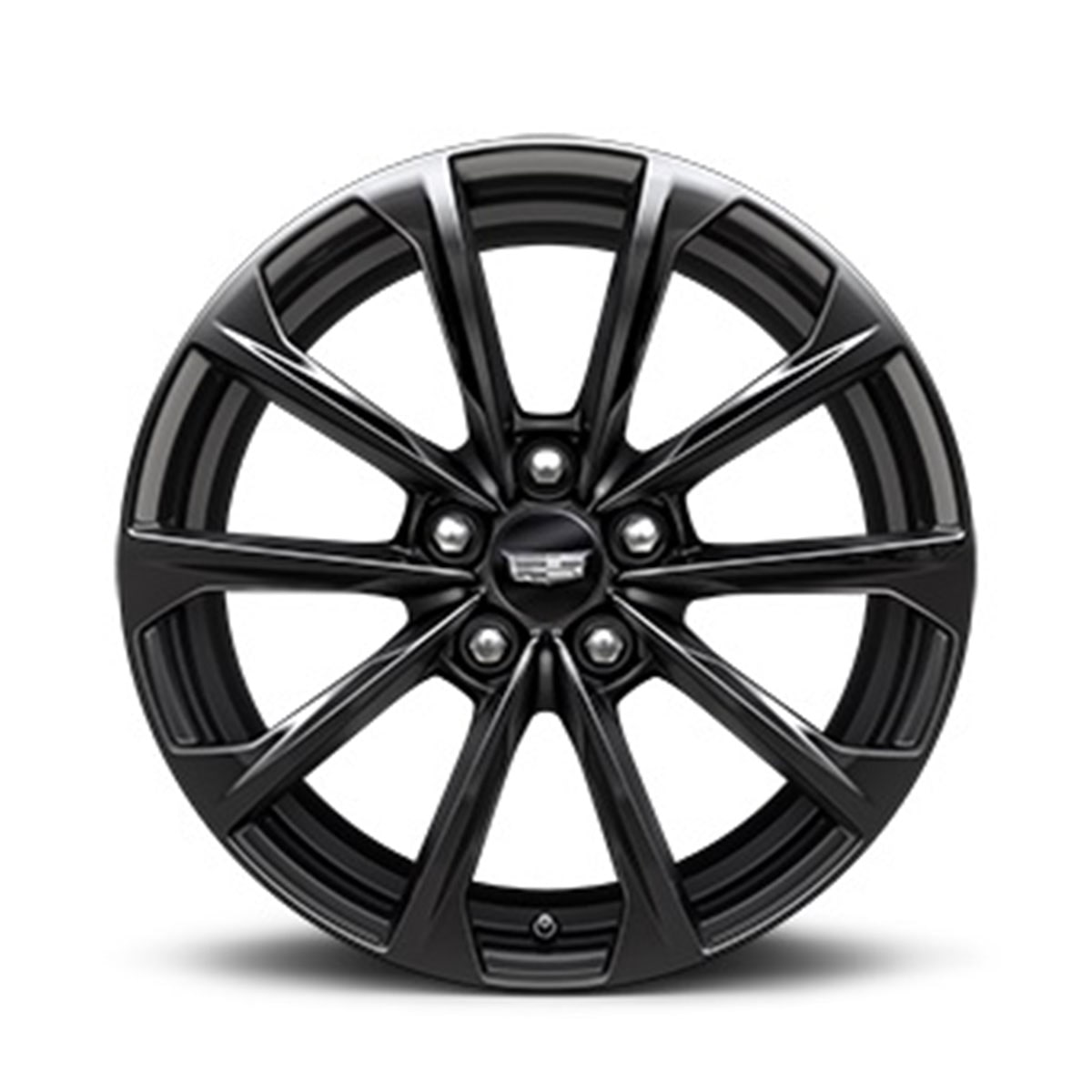 18" aluminum alloy wheels with Satin Graphite Dark finish used in the 2025 Cadillac CT4-V Blackwing luxury sports sedan.
