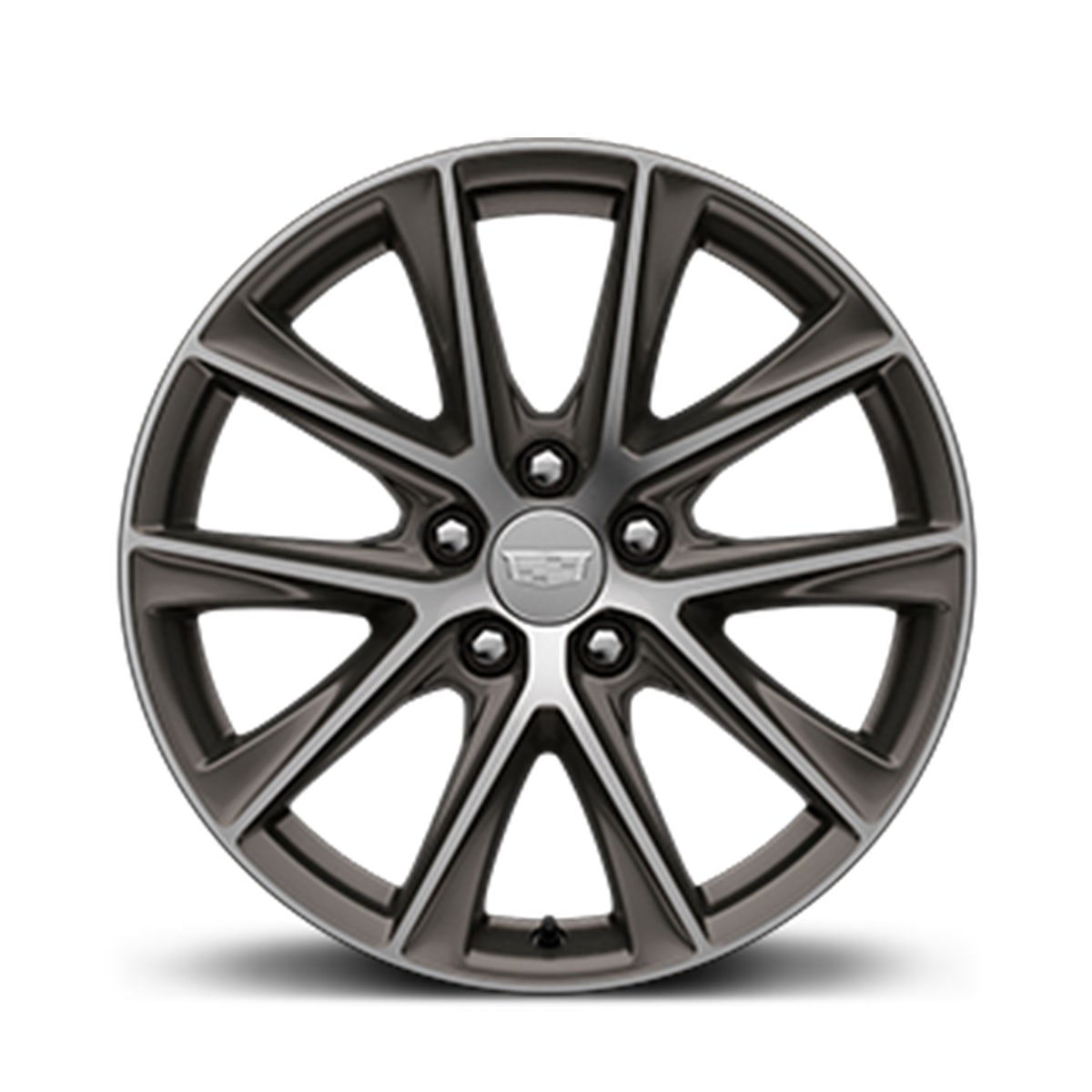 Roues de 18 po en alliage d’aluminium taille diamant de la berline sport de luxe Cadillac CT4-V 2025.
