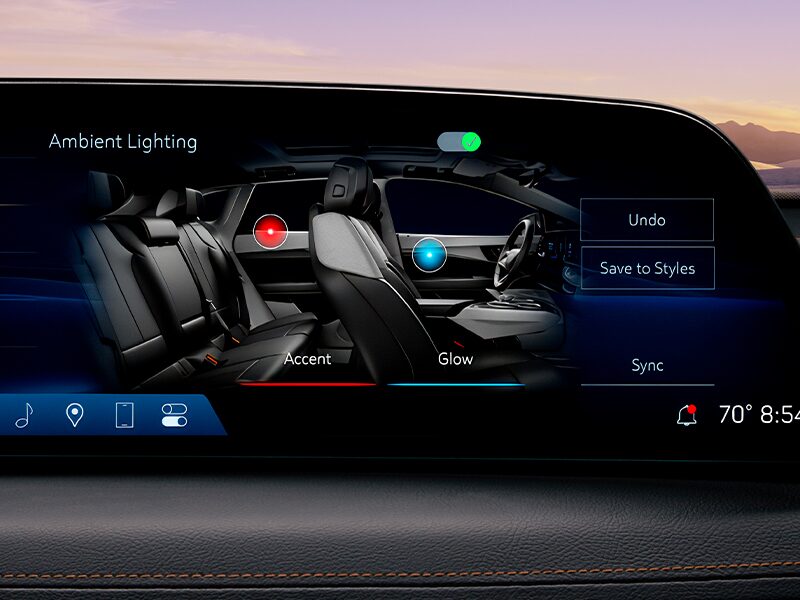 Éclairage d’ambiance  de la Cadillac CT5-V 2025.