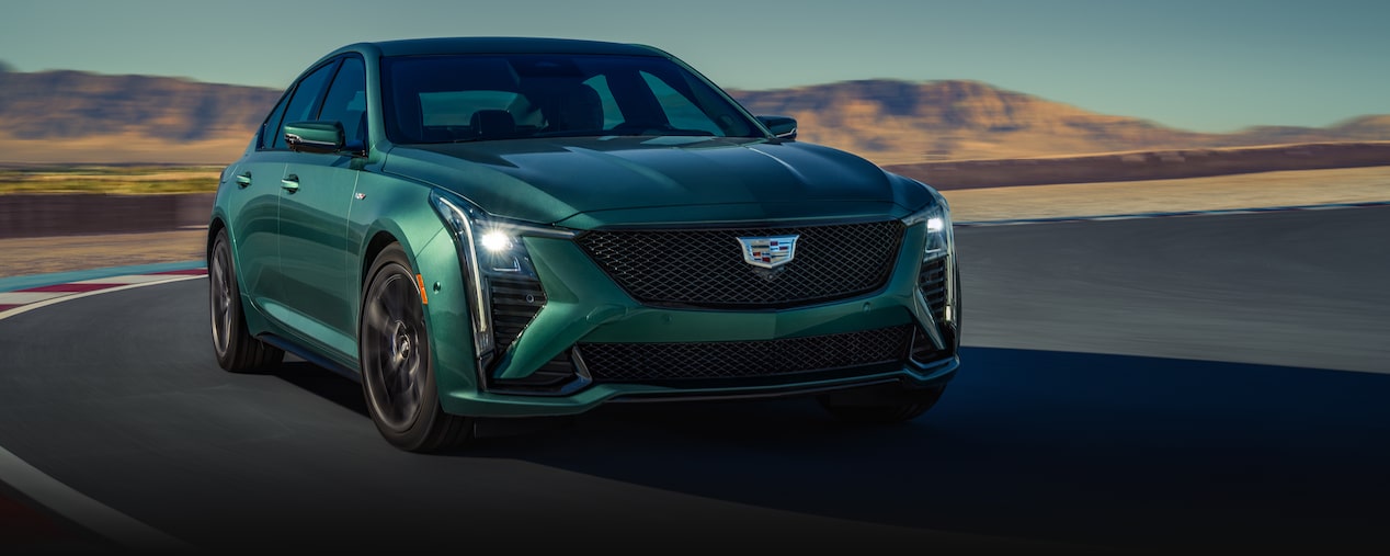 2025 Cadillac CT5-V driving on the road.