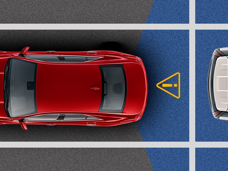 2023 CT4-V compact sport sedan featuring the Rear Park Assist.