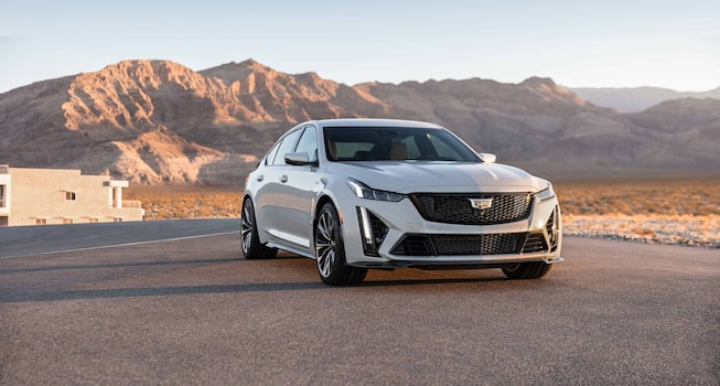 2022 Cadillac CT5-V mid-size sport sedan Front view.