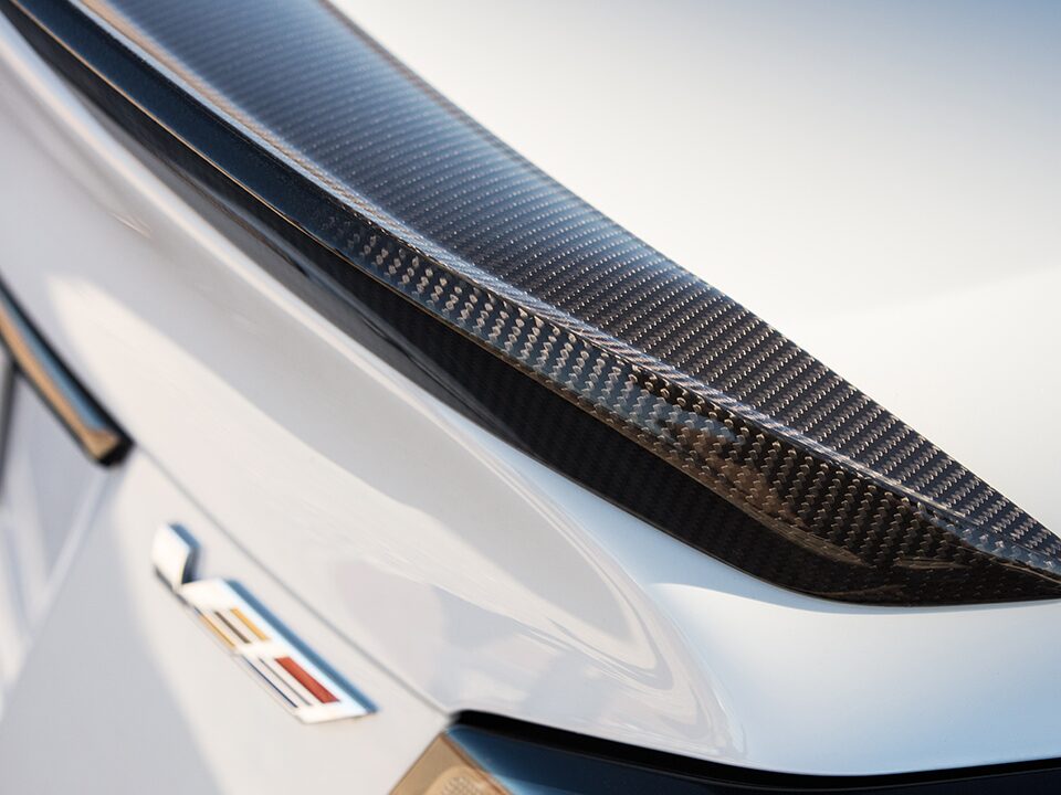 2022 Cadillac CT5-V Carbon Fiber Spoiler.