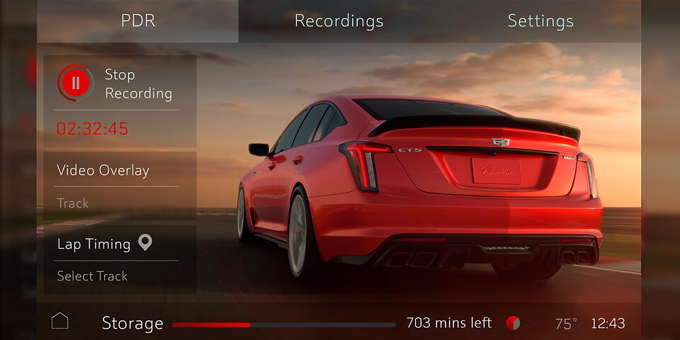 2023 CT5-V integrated Performance Data Recorder.