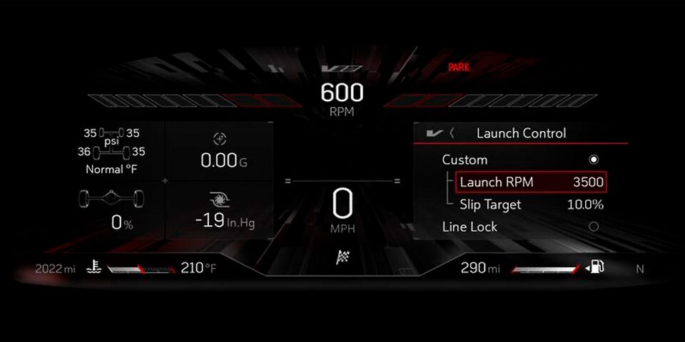 2023 Cadillac CT5-V Reconfigurable Instrument Cluster.