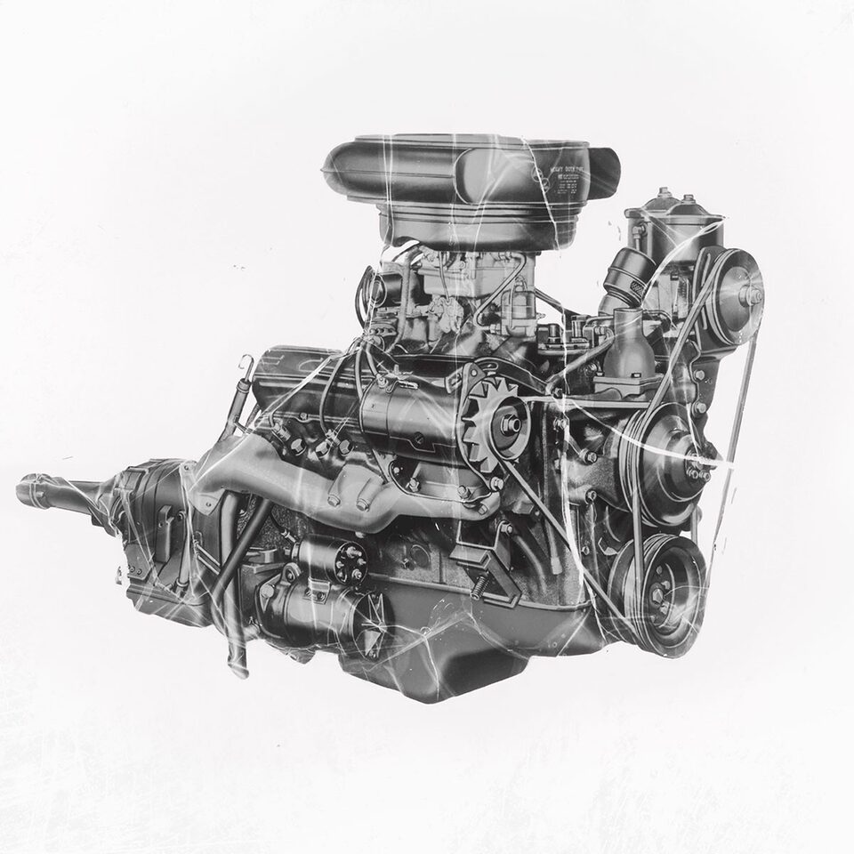Moteur V8 classique de Cadillac.