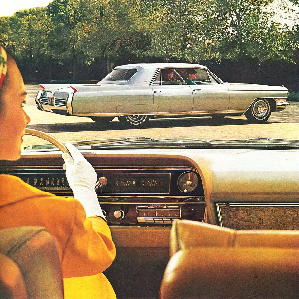 Véhicule Cadillac 1964 avec commande automatique de la température.
