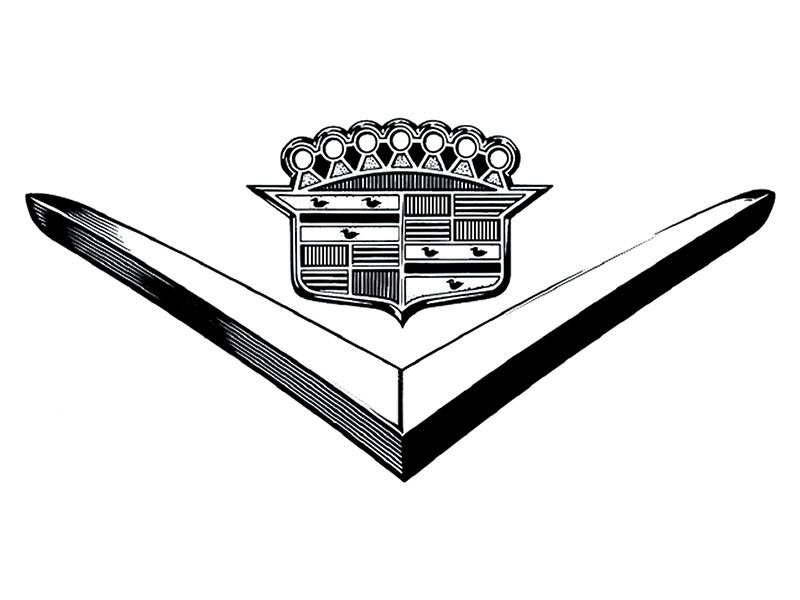 Logo Cadillac de 1952.