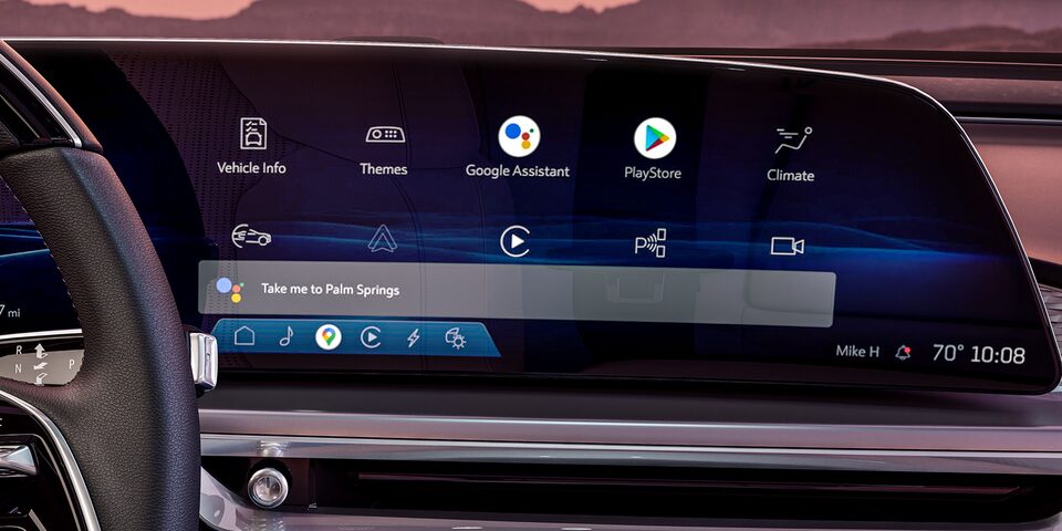 Compatibilité avec Google intégré pour le Cadillac LYRIQ 2024.