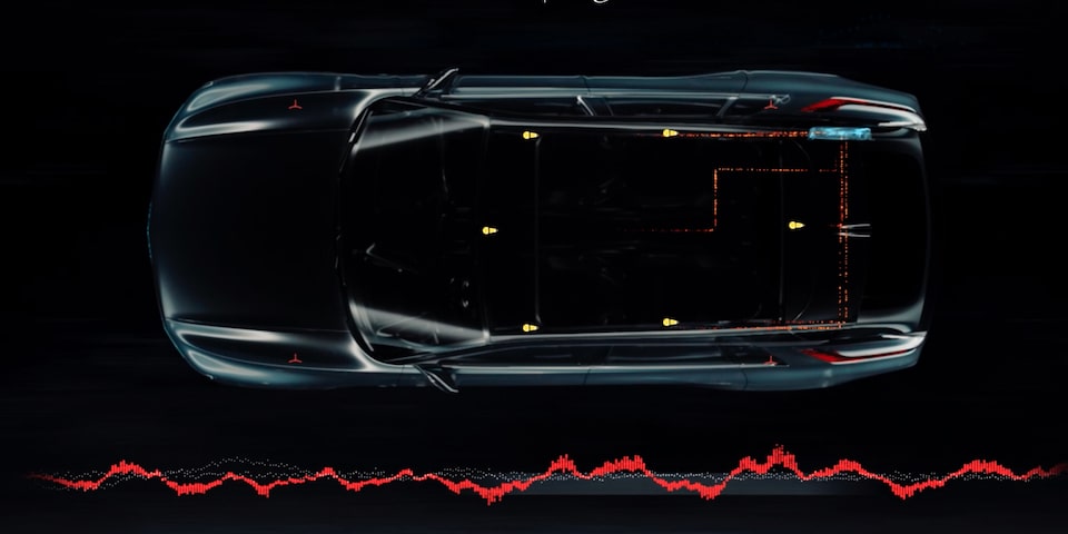 Système de neutralisation active du bruit de nouvelle génération du Cadillac LYRIQ 2024 qui annule le bruit de la route.