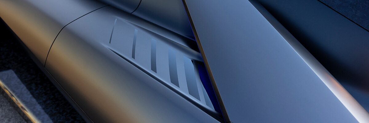 Close up view of the premium materials used on the Cadillac GTP Hypercar.