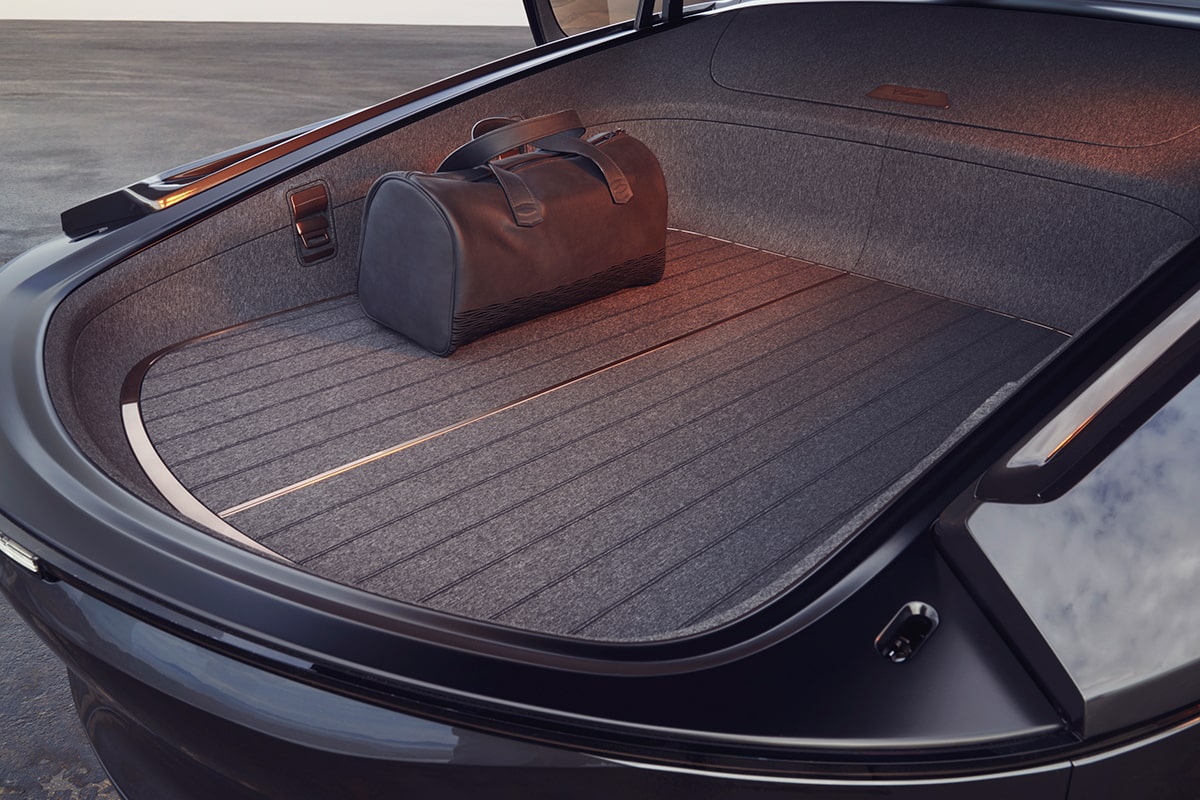 Close up view of the spacious trunk of the Cadillac InnerSpace Concept Vehicle.