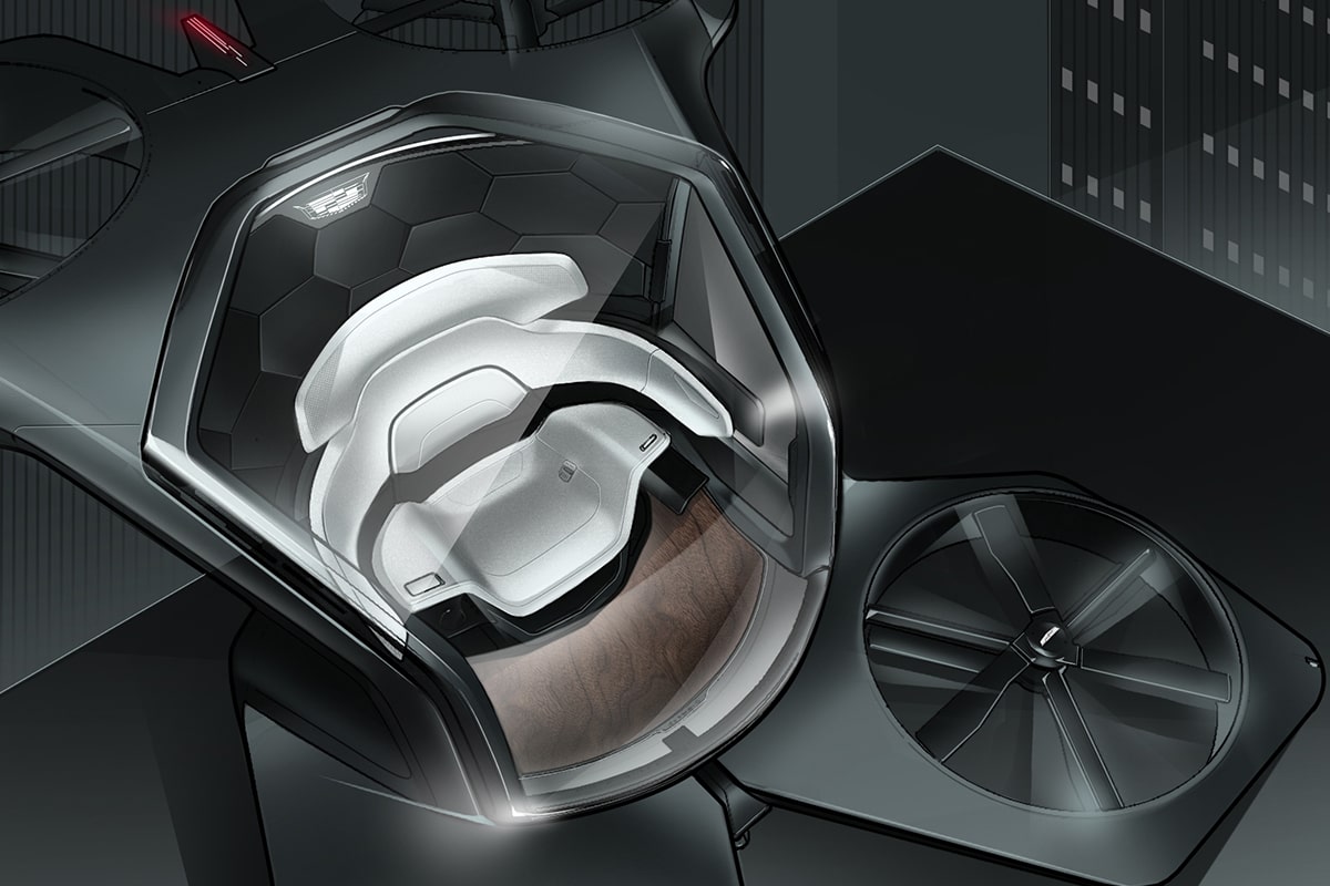 Interiors of the Cadillac PersonalSpace Autonomous EV.