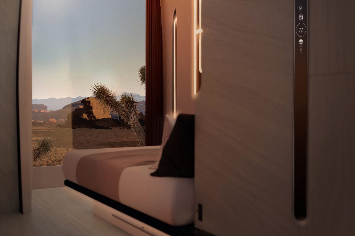 Comfortable interiors of the Cadillac OpenSpace Recreational EV.