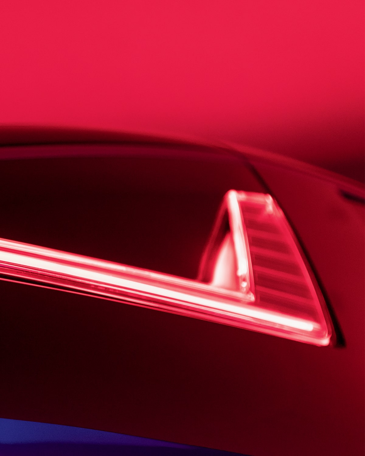 Close up view of the lights emitting from the Cadillac CELESTIQ.