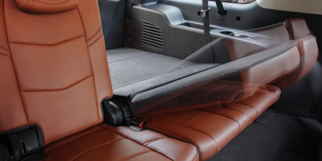 2020 Cadillac Escalade Full-Size SUV Rear Folding Seats.