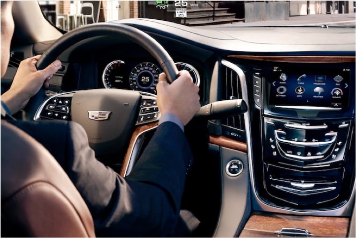 2020 Cadillac Escalade Full-Size SUV Hands on Steering Wheel.