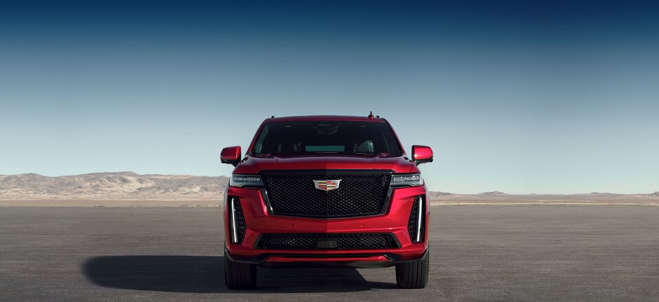 Front view of the 2023 Cadillac Escalade-V.