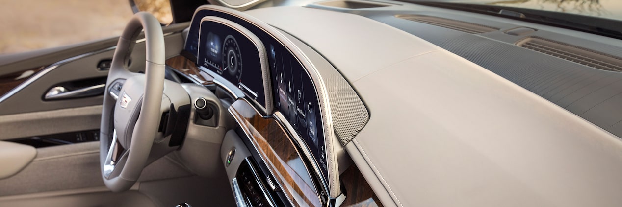 Front interior of the 2023 Cadillac Escalade.