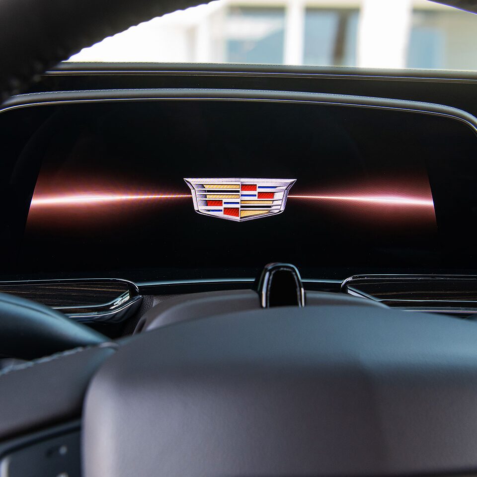 Cadillac insignia on the 2023 Escalade.