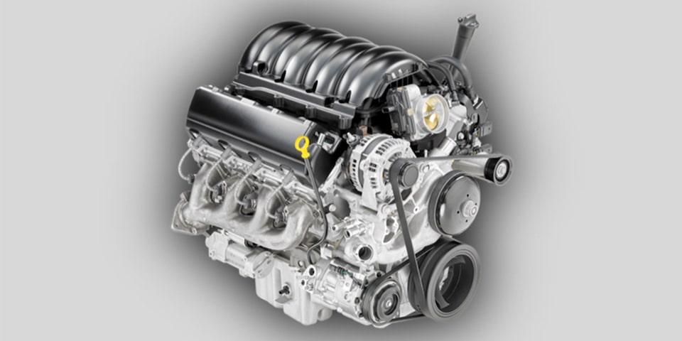 2023 Cadillac Escalade standard 6.2L V8 engine.