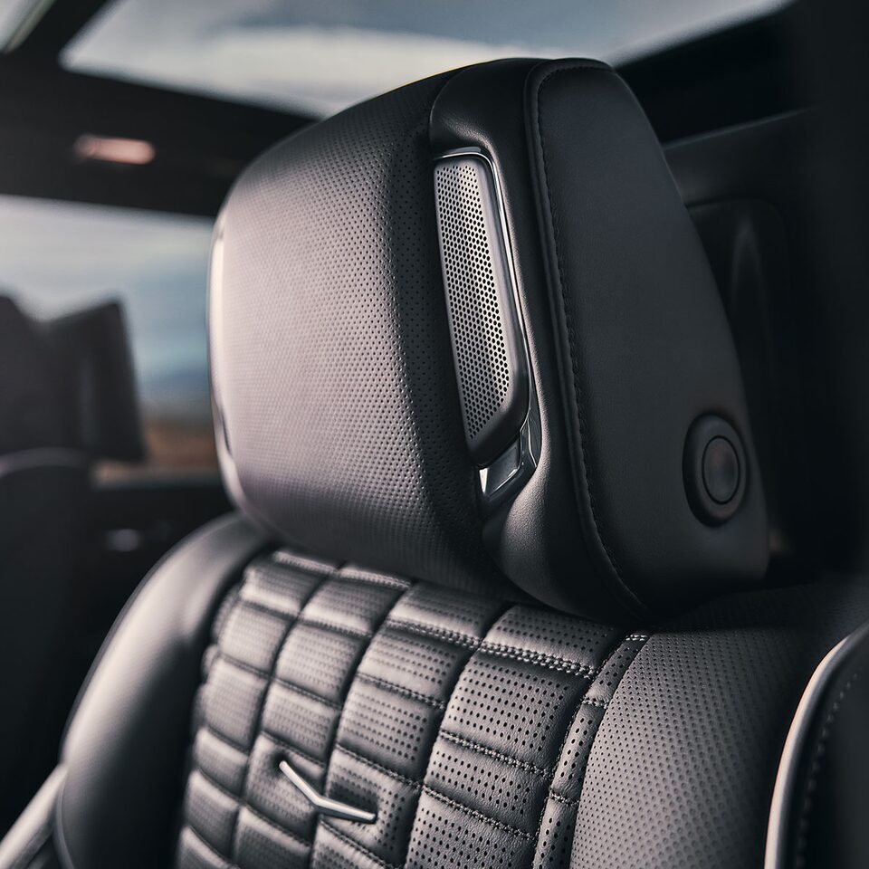 2024 Cadillac Escalade-V full-size luxury SUV interior seat.