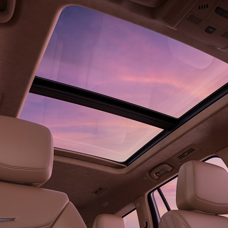 Panoramic sunroof of the 2024 Cadillac XT6.