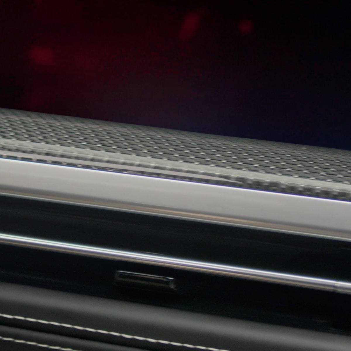 Close up view of the carbon fibre decor inside the 2025 Cadillac Escalade-V.
