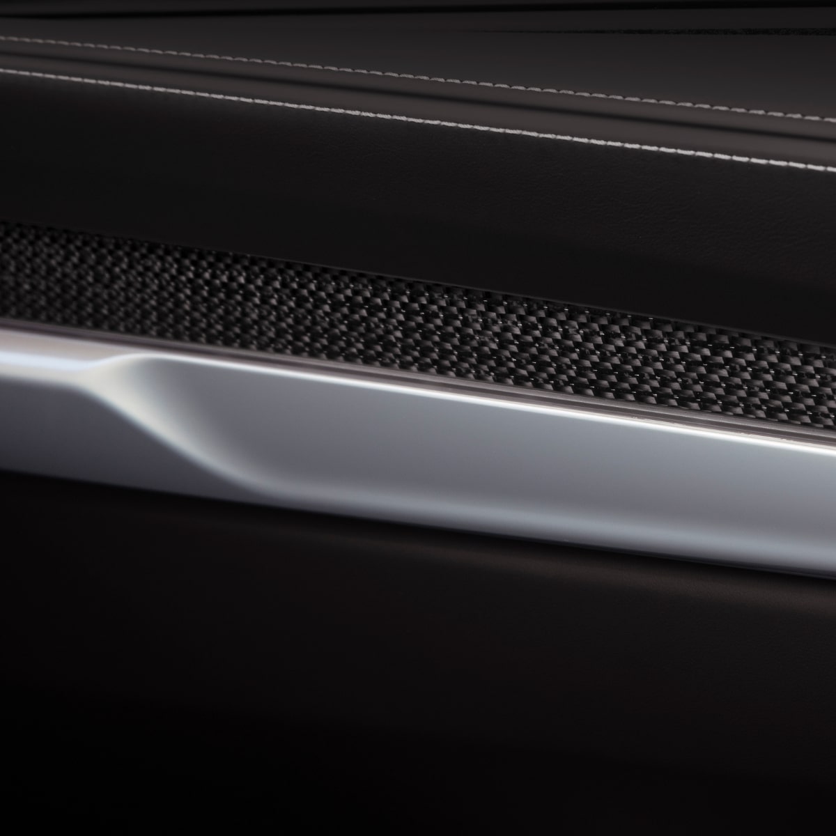 Close up view of the carbon fibre decor inside the 2026 Cadillac Escalade-V.