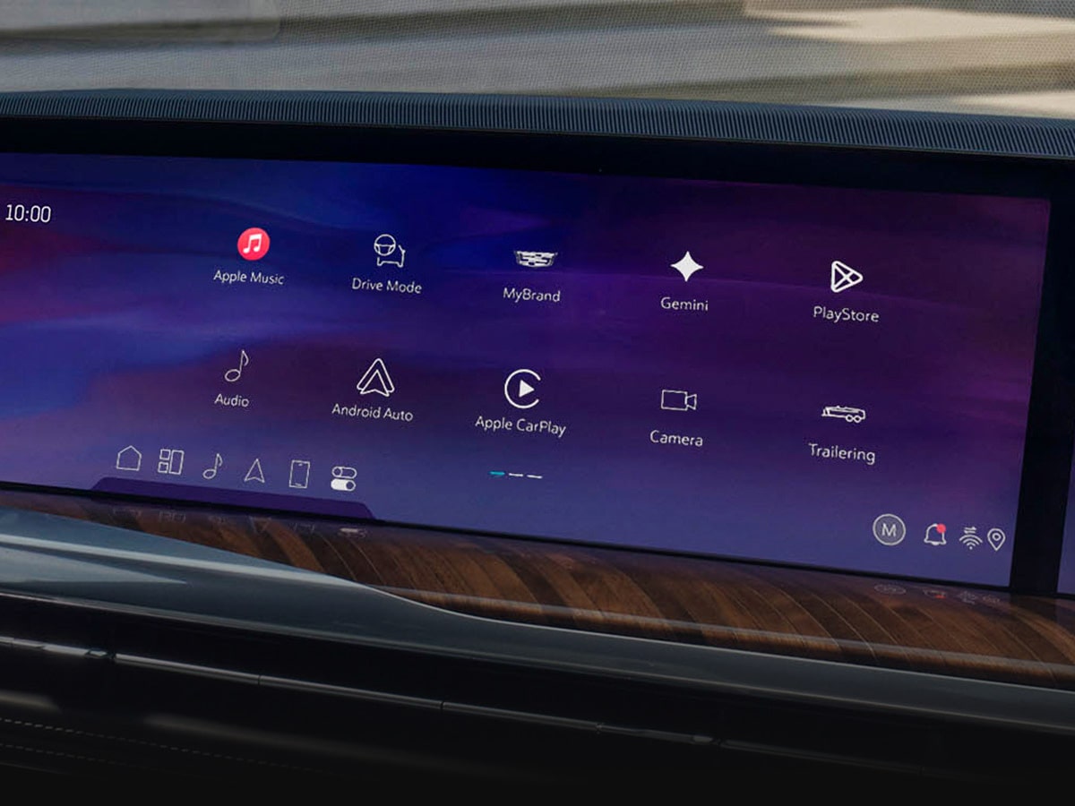 Interface Google intégré sur l’écran du Cadillac Escalade 2027