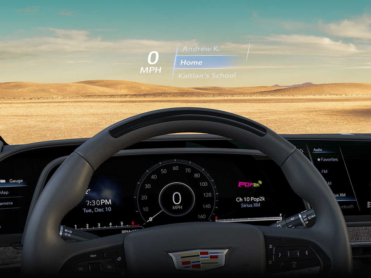 Affichage tête haute en couleur du Cadillac Escalade 2027