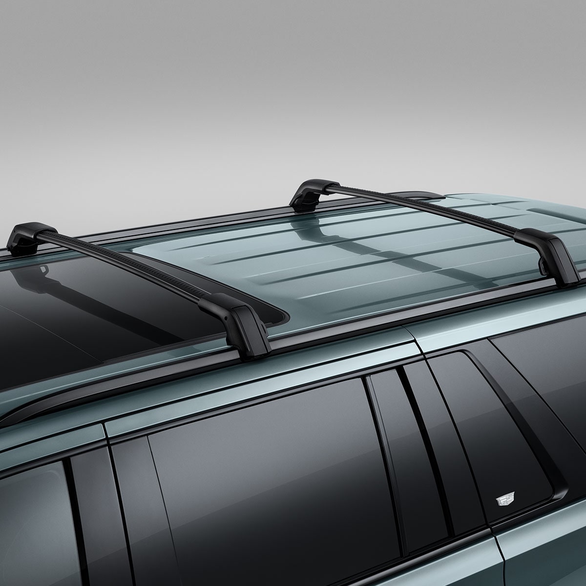 Vue rapprochée du porte-bagages de toit du Cadillac Escalade 2027