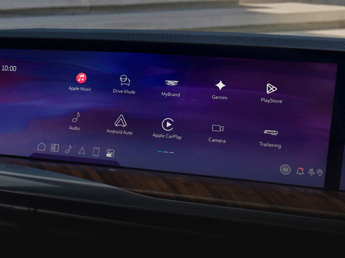 Interface Google intégré sur l’écran du Cadillac Escalade-V 2027