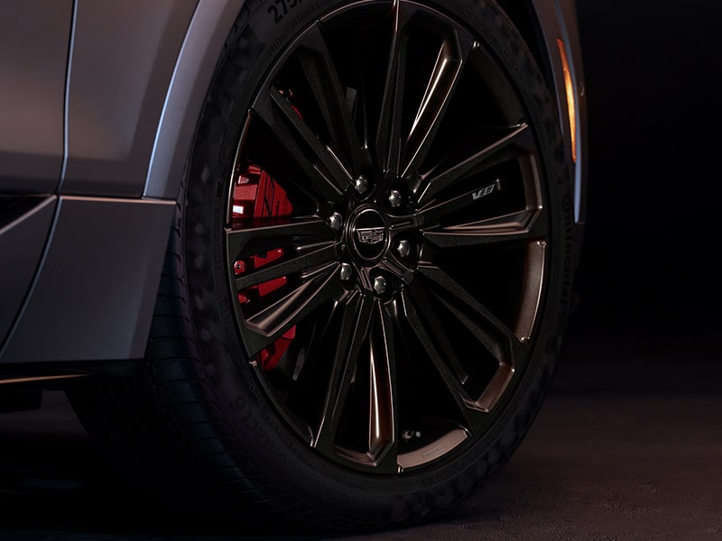 Close up view of the Brembo Front Brakes of the 2026 Cadillac LYRIQ-V.