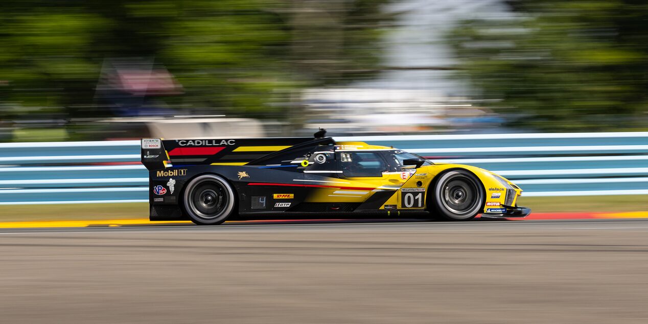 The 2026 Cadillac LYRIQ-V is inspired by the Cadillac LMDh race car.